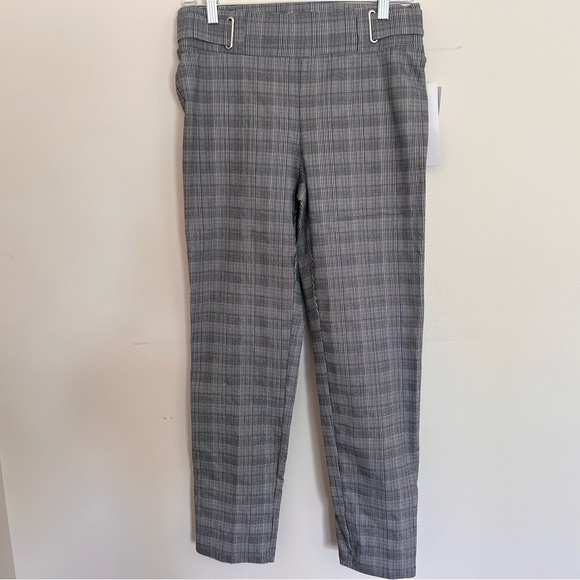 89th & Madison Women's Gray Plaid Straight Leg Pants Medium - Picture 1 of 6